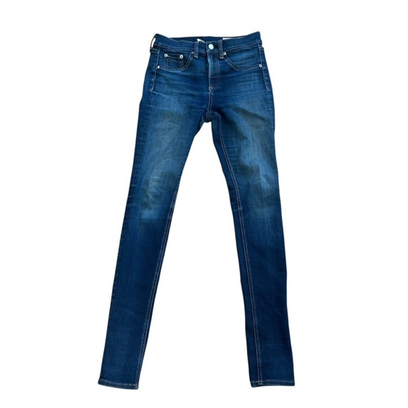 Rag & Bone High Rise Skinny Tight Pants Dark Blue Women’s 25 Grunge Punk Goth - Picture 3 of 15